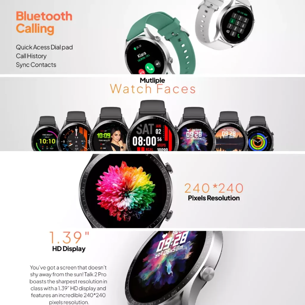 Fire-Boltt Talk 2 Pro Smartwatch features