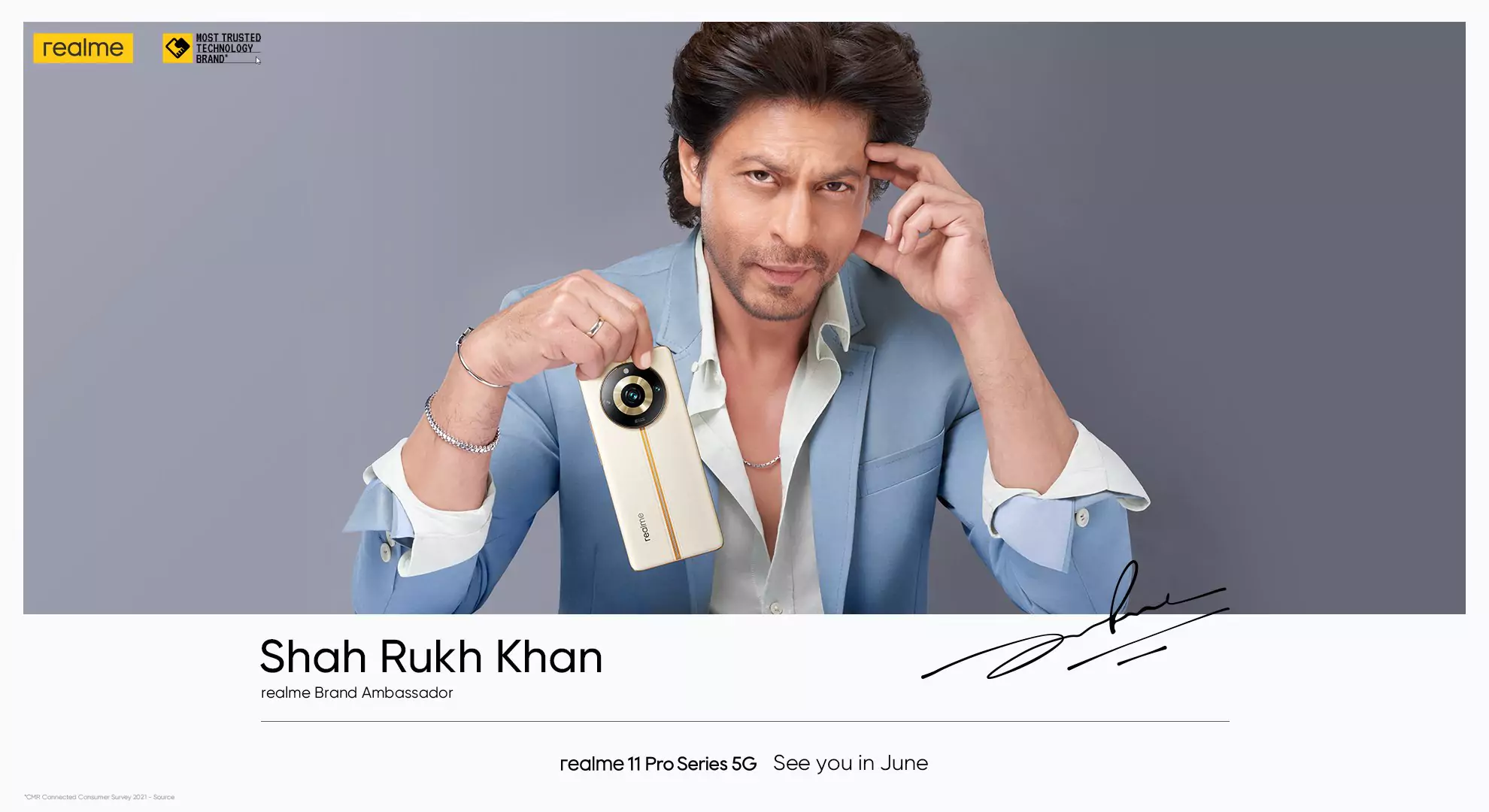 You are currently viewing Realme Appoints Shah Rukh Khan as Brand Ambassador for Realme 11 Pro Series
