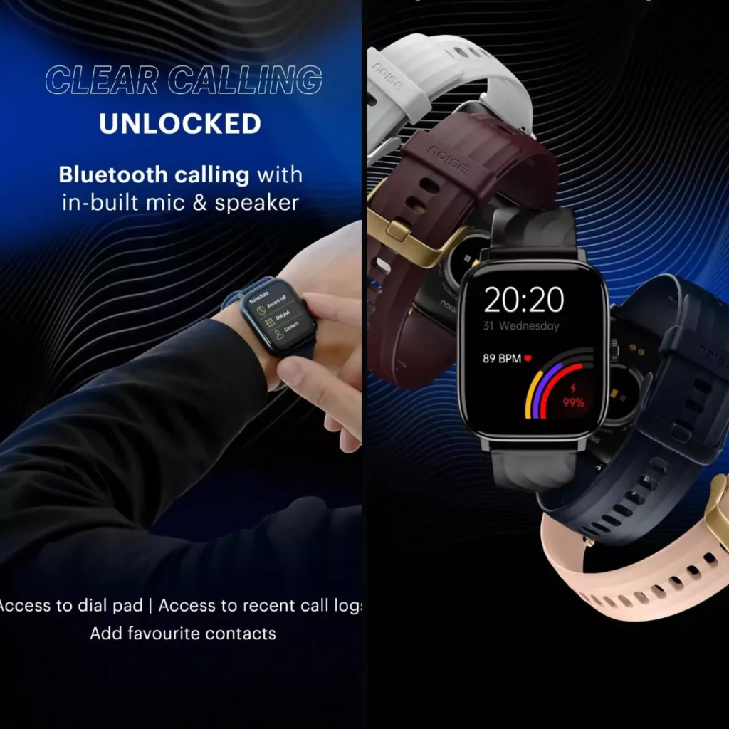 Noise Colorfit Quad Call Smartwatch specifications 