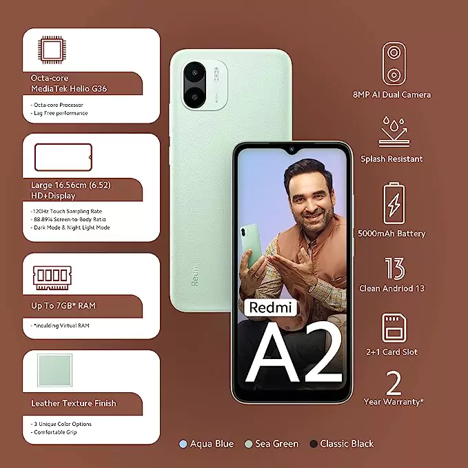 Redmi A2 Series Specifications 