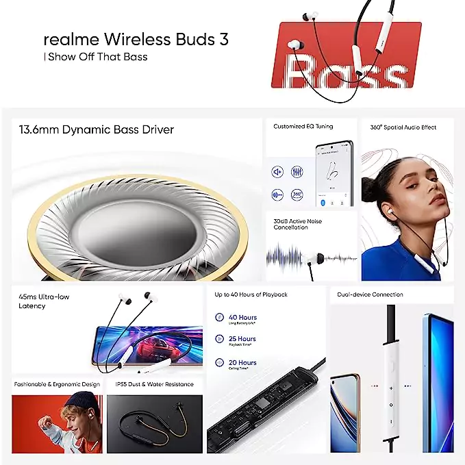 Realme wireless Buds 3 specifications 