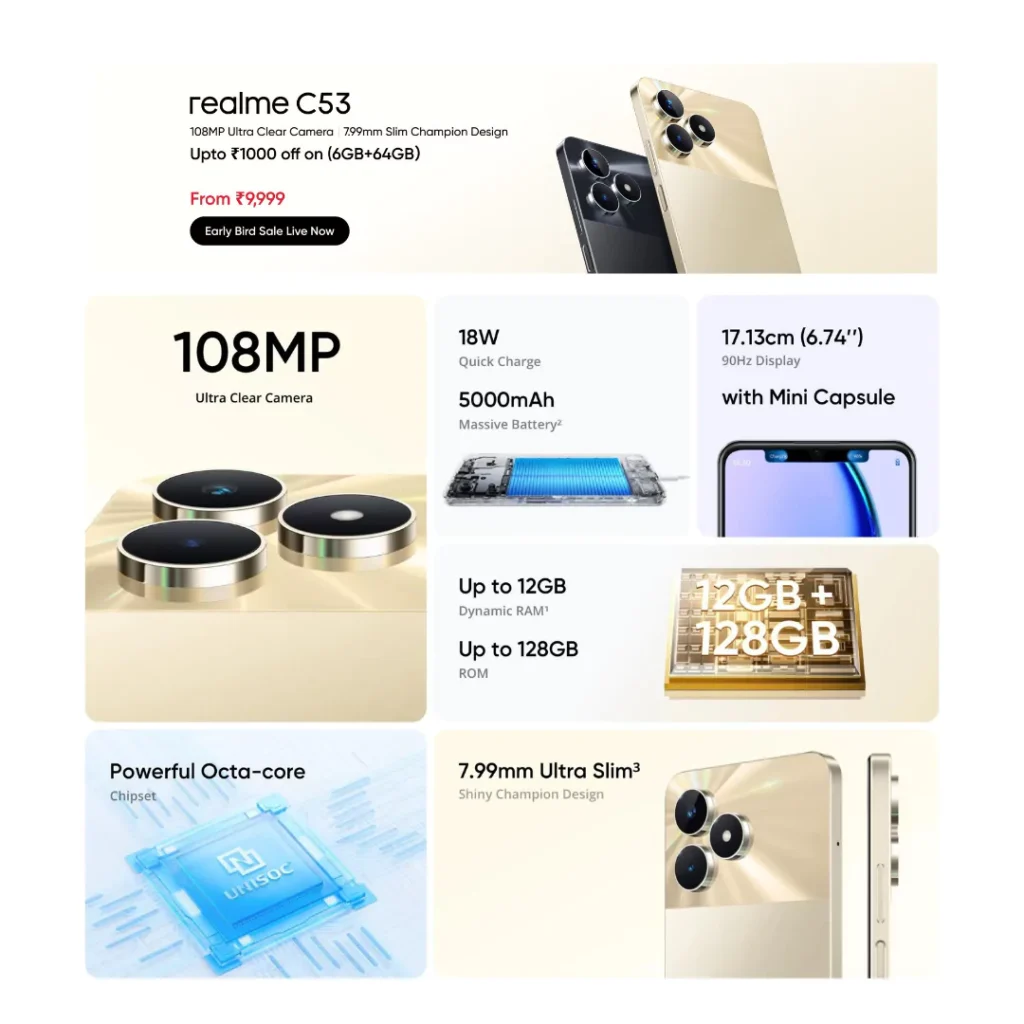 Realme C53 Specifications And Features 
